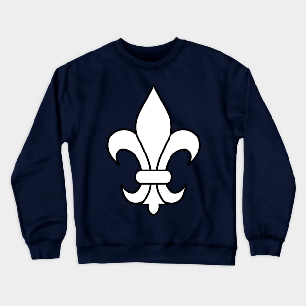 fleur de lis (white) Crewneck Sweatshirt by PabloDeChenez